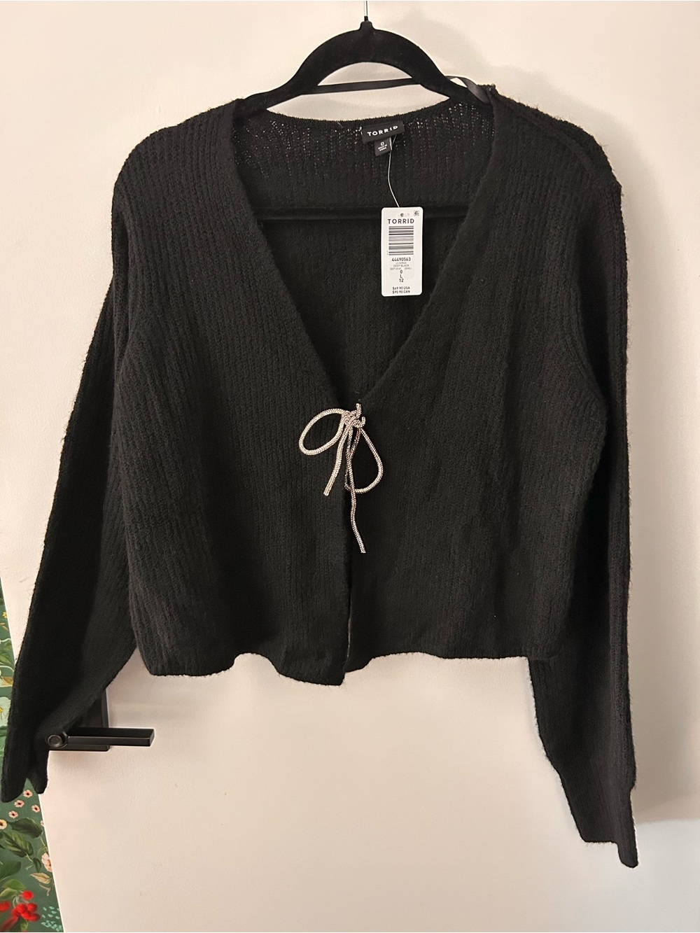 torrid Black Tie-Front Open Cardigan